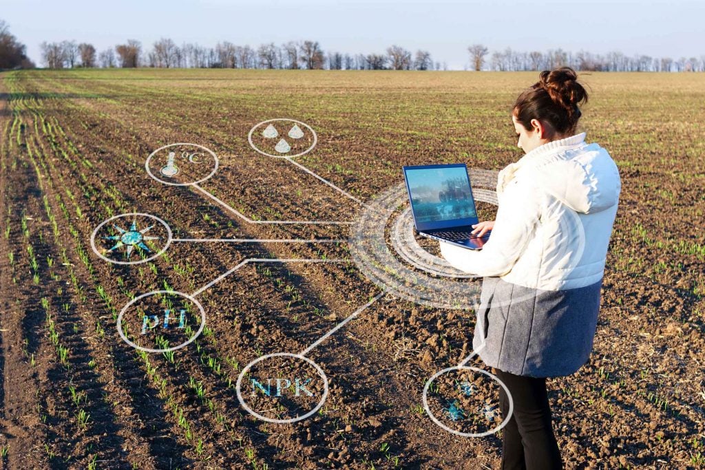 Imagem representa a utilização de tecnologia no agro